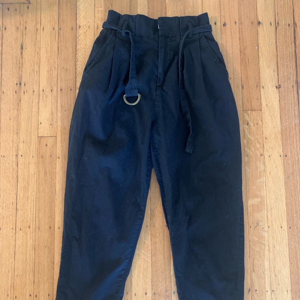 High waisted black pants